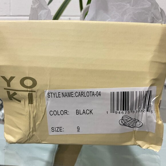 Yoki Carlota-04 Women's Criss-Cross Upper Slide Sandals Size 9 Black MSRP $59 - Picture 3 of 3